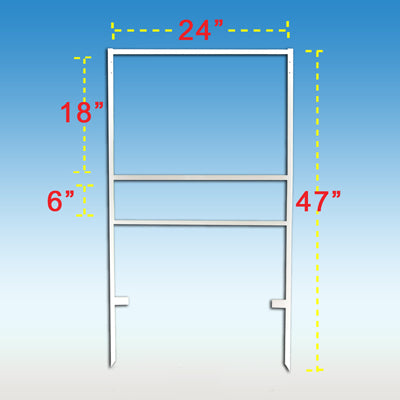 Double Stake Frame 18X24 - White - Bottom Rider