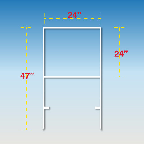 Double Stake Frame 24X24 - White