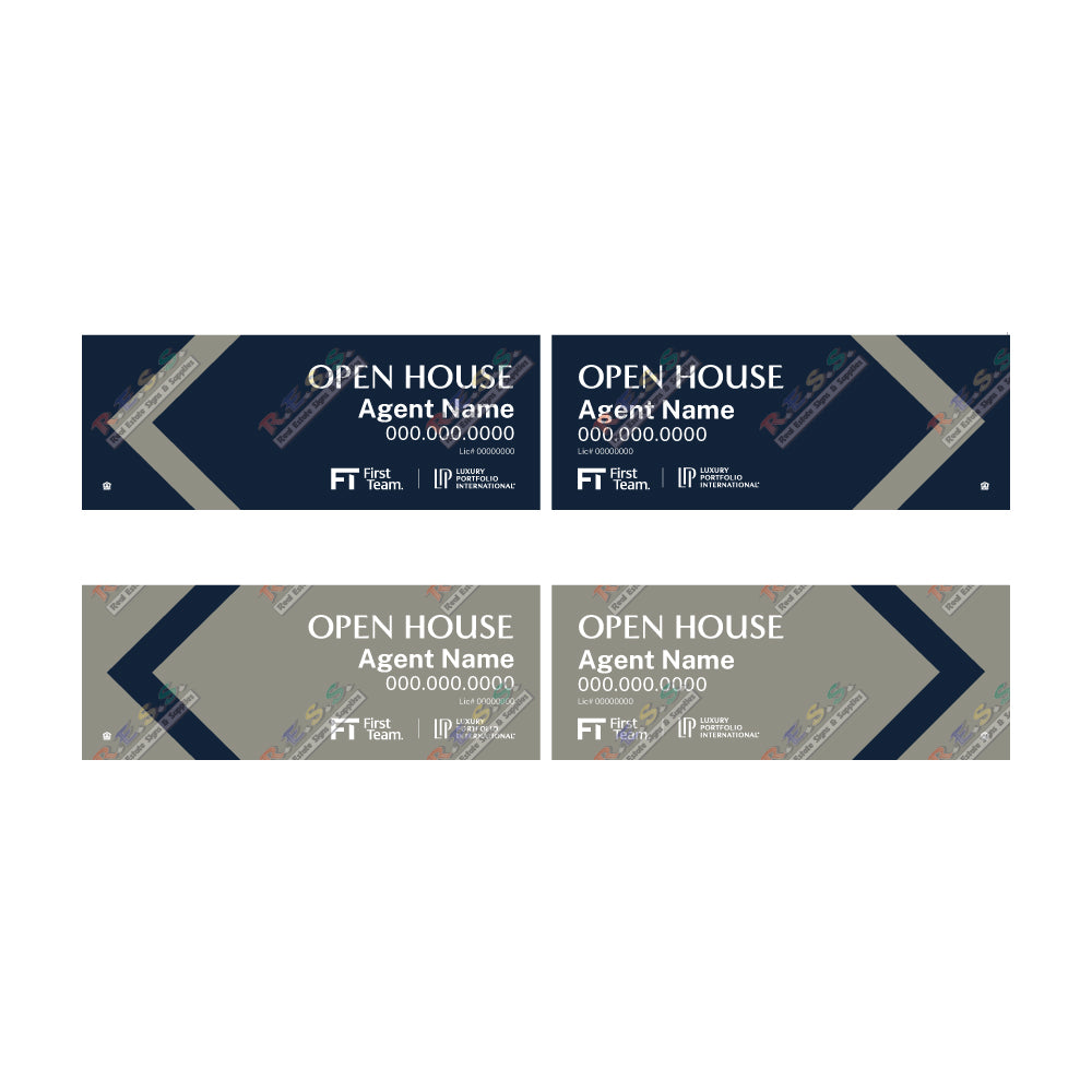 First Team Luxury Portfolio - Open House Signs | 24 x 9