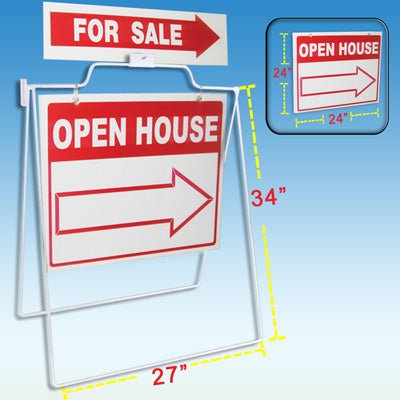 AFRAME 38" Metal - White - R.E.S.S. - Real Estate Signs & Services