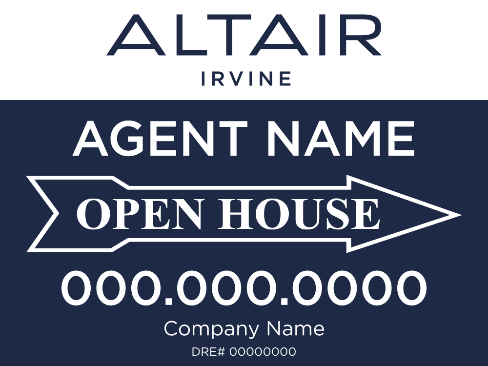 Altair - Open House Signs - R.E.S.S. - Real Estate Signs & Services