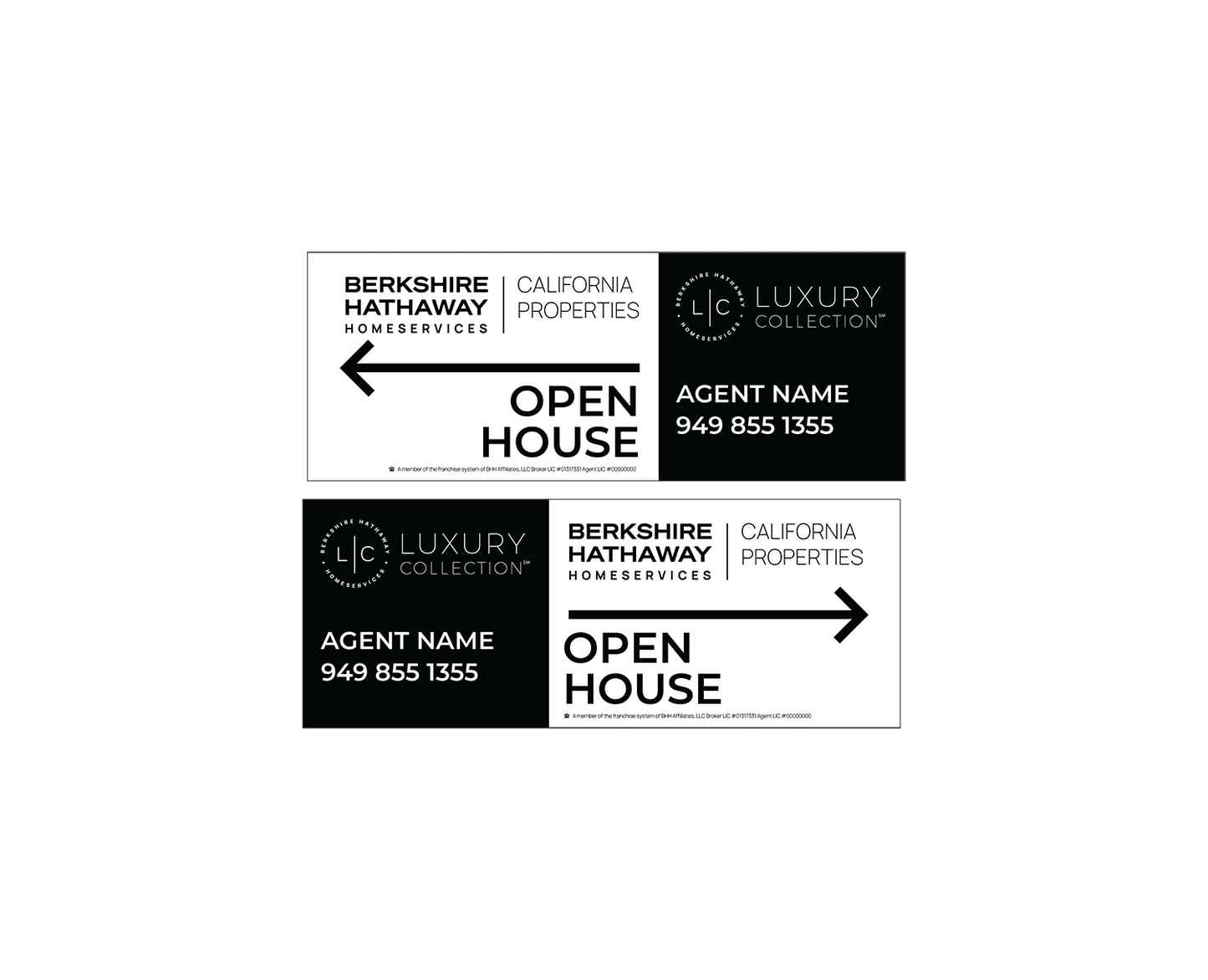 Berkshire Hathaway Luxury - Open House Signs | 24x9 - R.E.S.S. - Real Estate Signs & Services