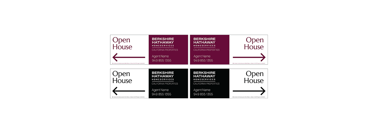 Berkshire Hathaway - Open House Signs | 24x9 - R.E.S.S. - Real Estate Signs & Services