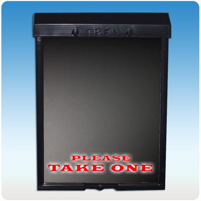 Brochure Box - Black - R.E.S.S. - Real Estate Signs & Services