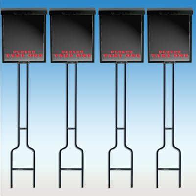 Brochure Box - With Black Stake - R.E.S.S. - Real Estate Signs & Services