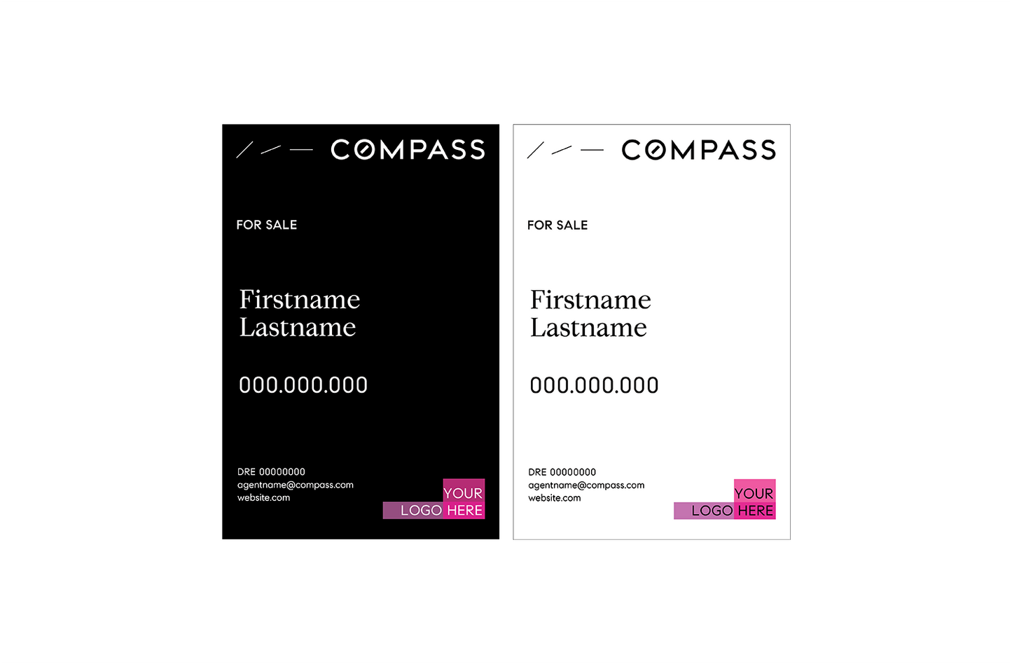 Compass Listing Sign 24x36