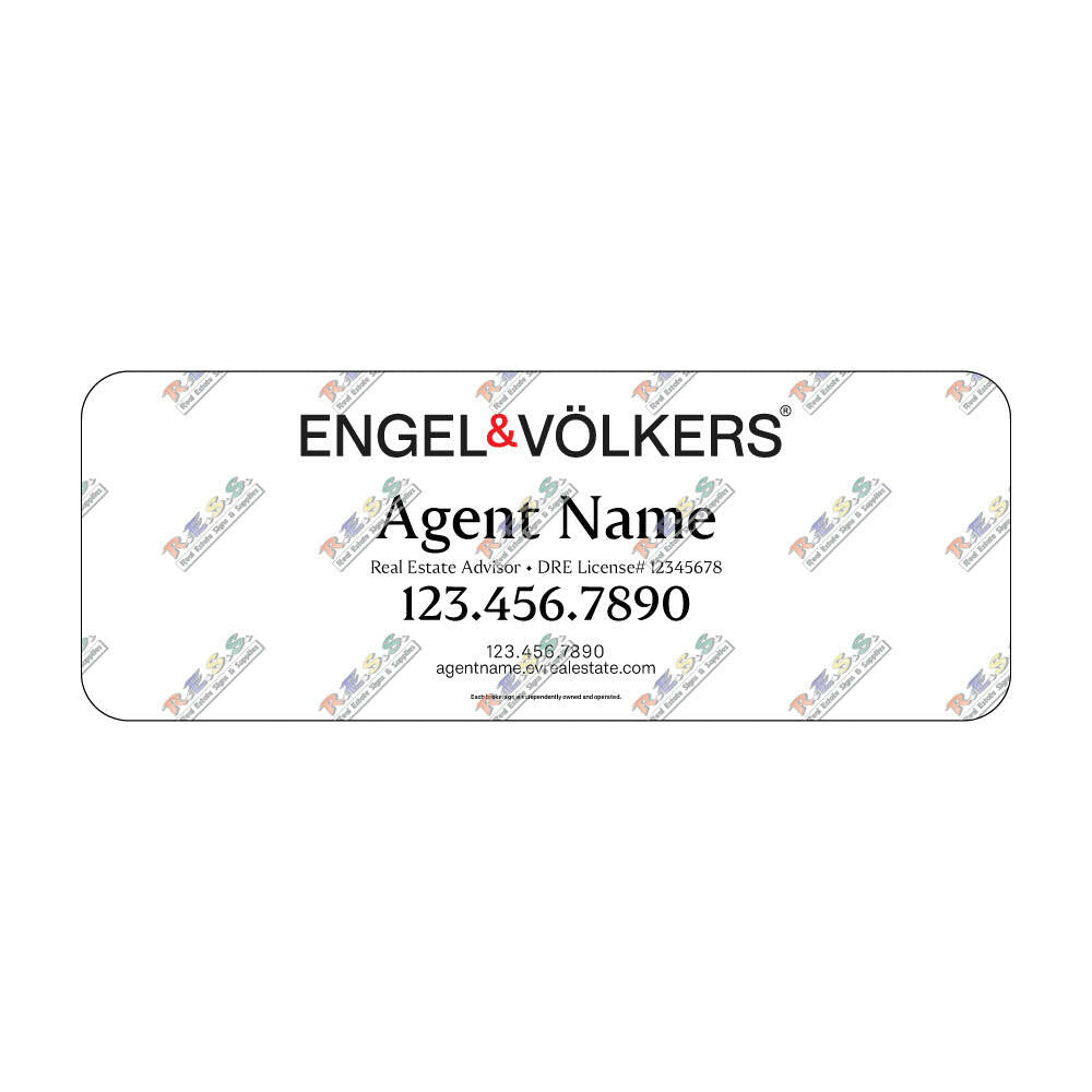 Engel & Volkers - Car Magnetic Sign | 9x24 (PAIR) - R.E.S.S. - Real Estate Signs & Services