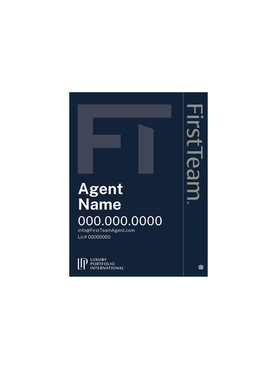 First Team - Luxury Portfolio Listing Sign | 18x24 - R.E.S.S. - Real Estate Signs & Services
