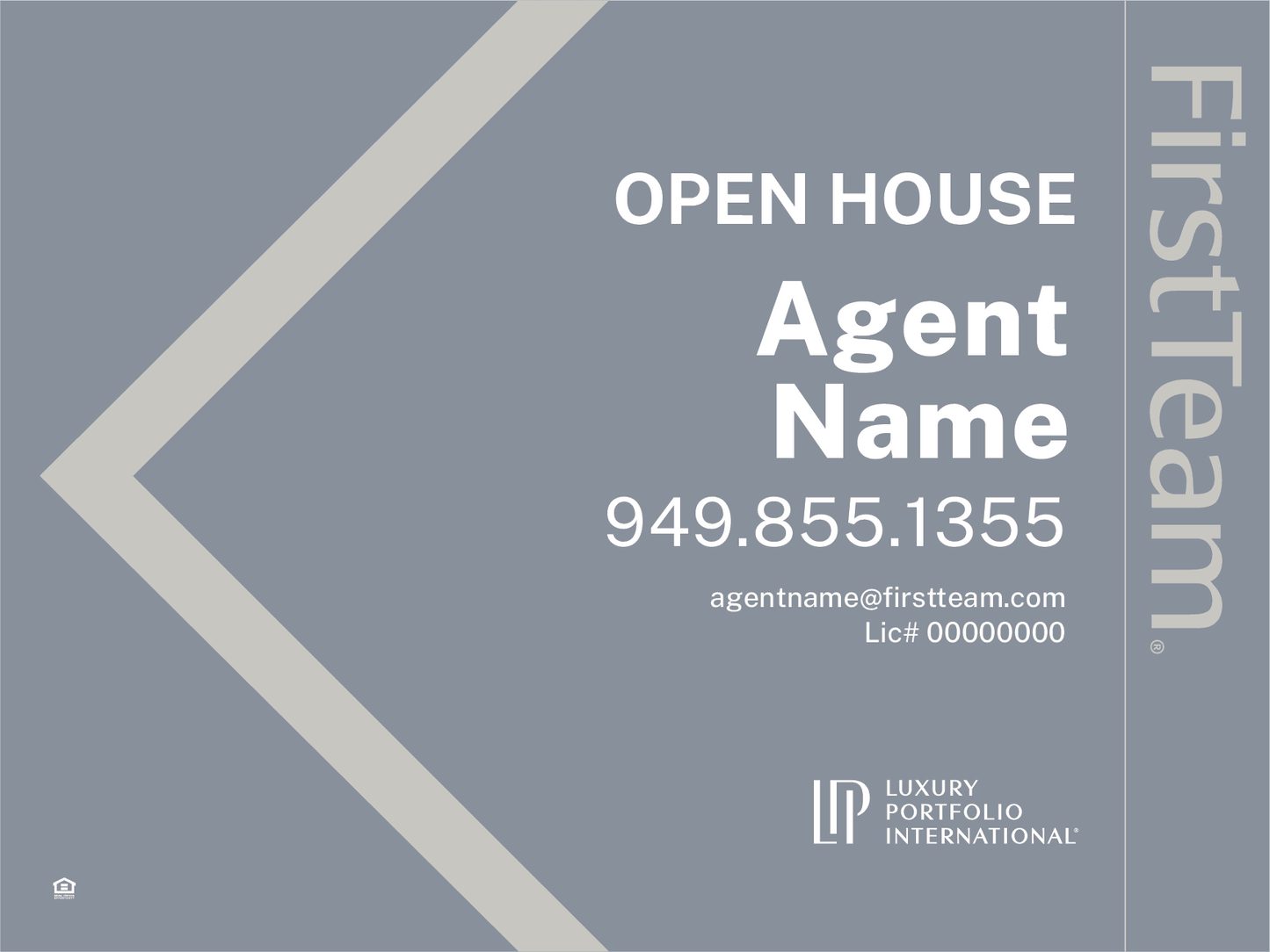 First Team Luxury Portfolio - Open House Signs | 24x18 - R.E.S.S. - Real Estate Signs & Services