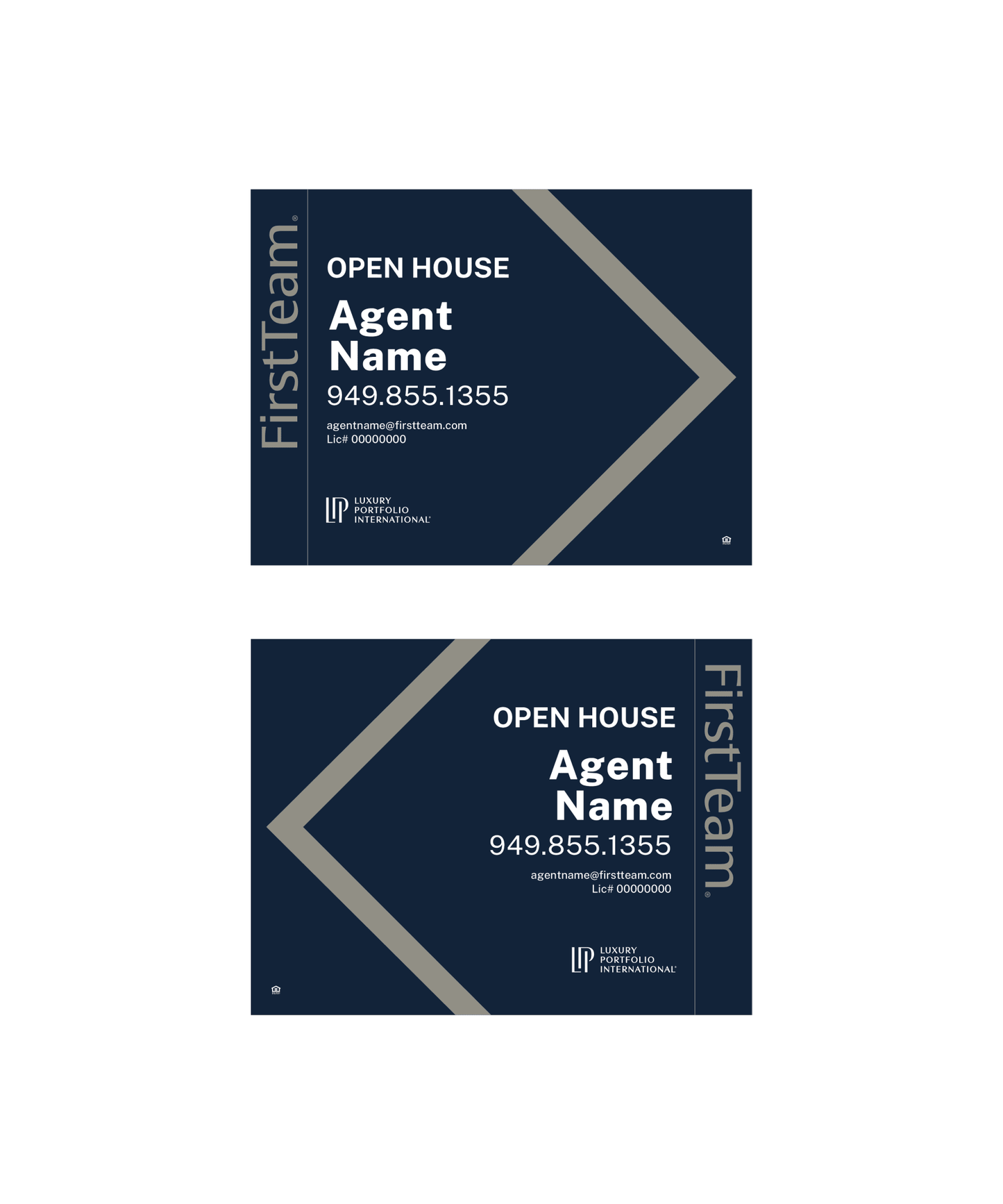 First Team - Open House Signs | 24 x 18 - R.E.S.S. - Real Estate Signs & Services