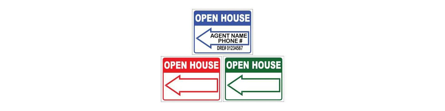 Generic - Open House Signs | 24x18 - R.E.S.S. - Real Estate Signs & Services