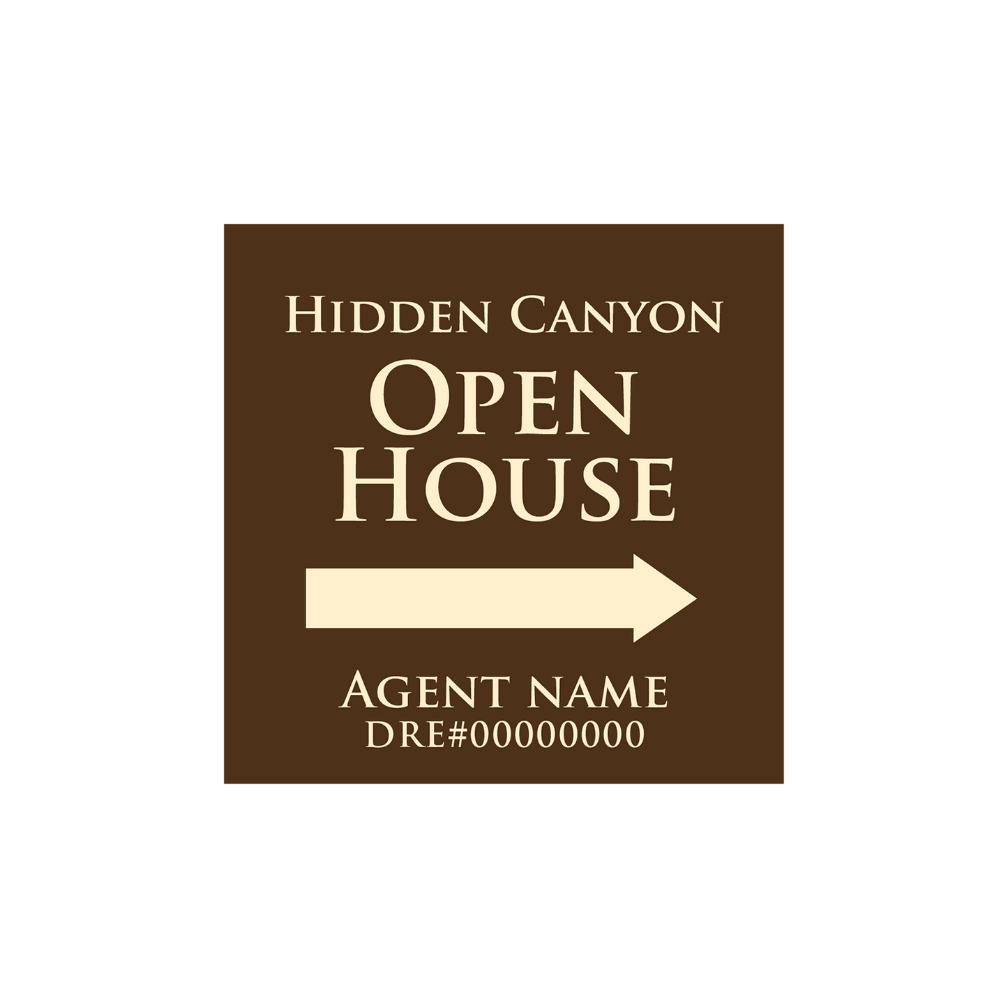 Hidden Canyon - Open House Signs - R.E.S.S. - Real Estate Signs & Services
