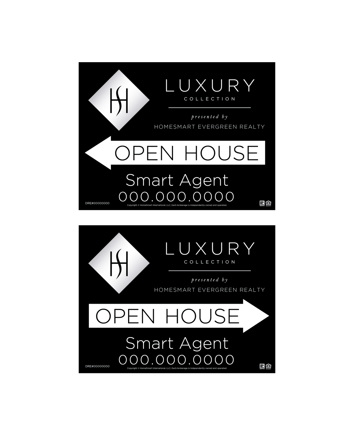 HomeSmart Luxury - Open House Sign | 24x18 - R.E.S.S. - Real Estate Signs & Services