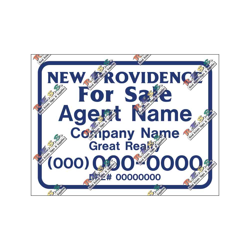 New Providence - Listing Sign - R.E.S.S. - Real Estate Signs & Services