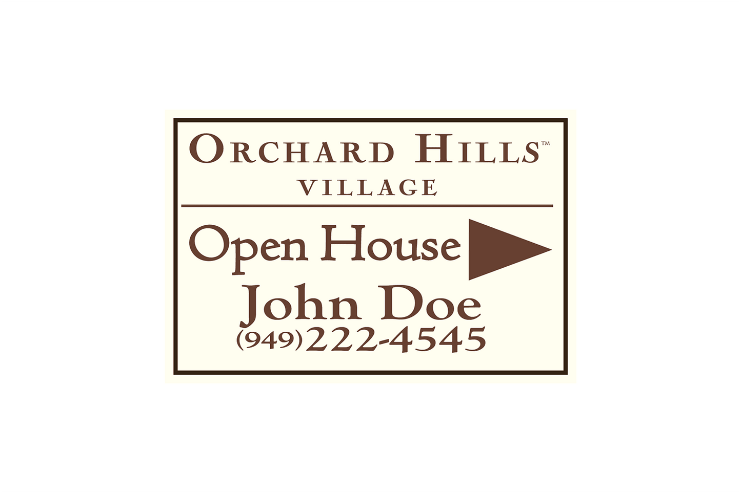 Orchard Hills - Open House Signs - R.E.S.S. - Real Estate Signs & Services