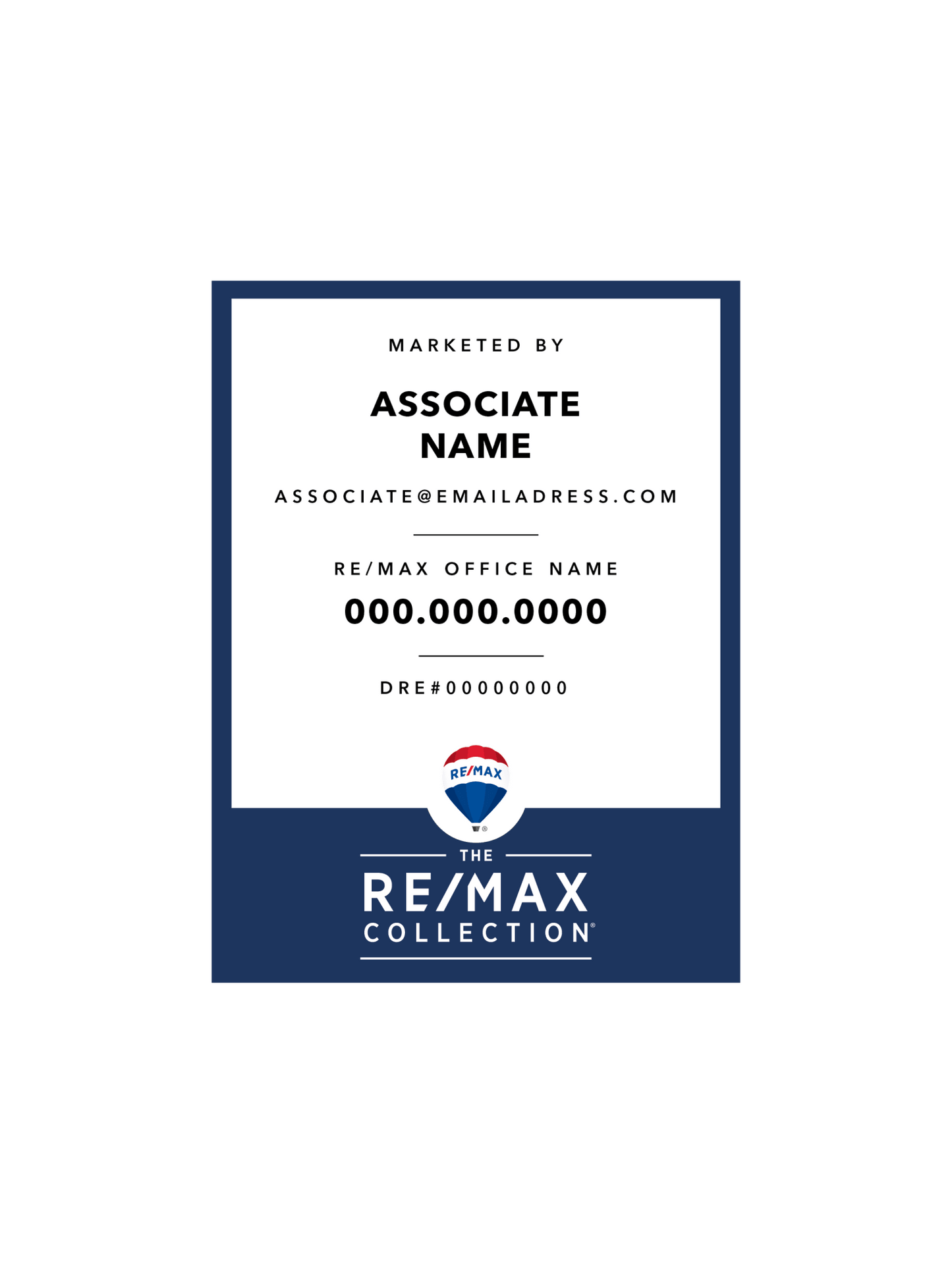 RE/MAX Collection - Listing Sign | 18x24 - R.E.S.S. - Real Estate Signs & Services
