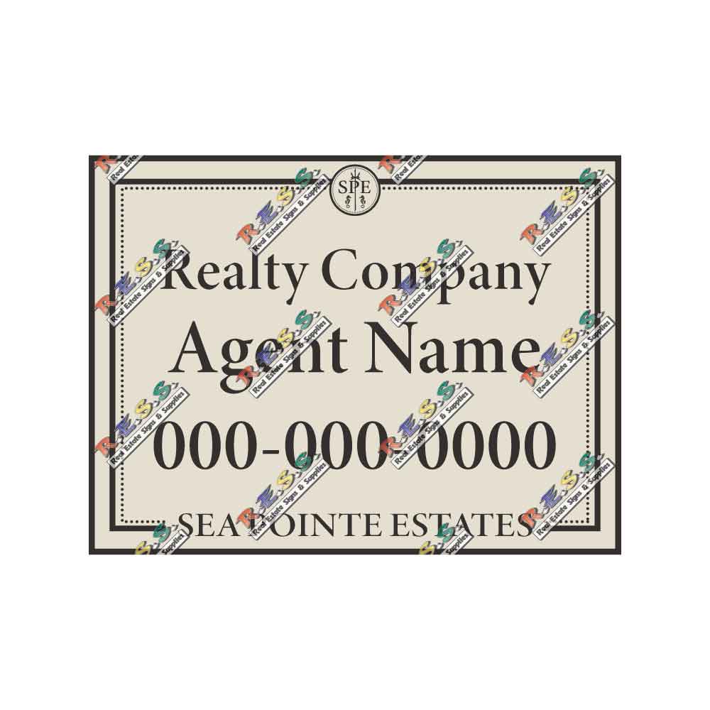 Sea Pointe Estates - Listing Sign - R.E.S.S. - Real Estate Signs & Services