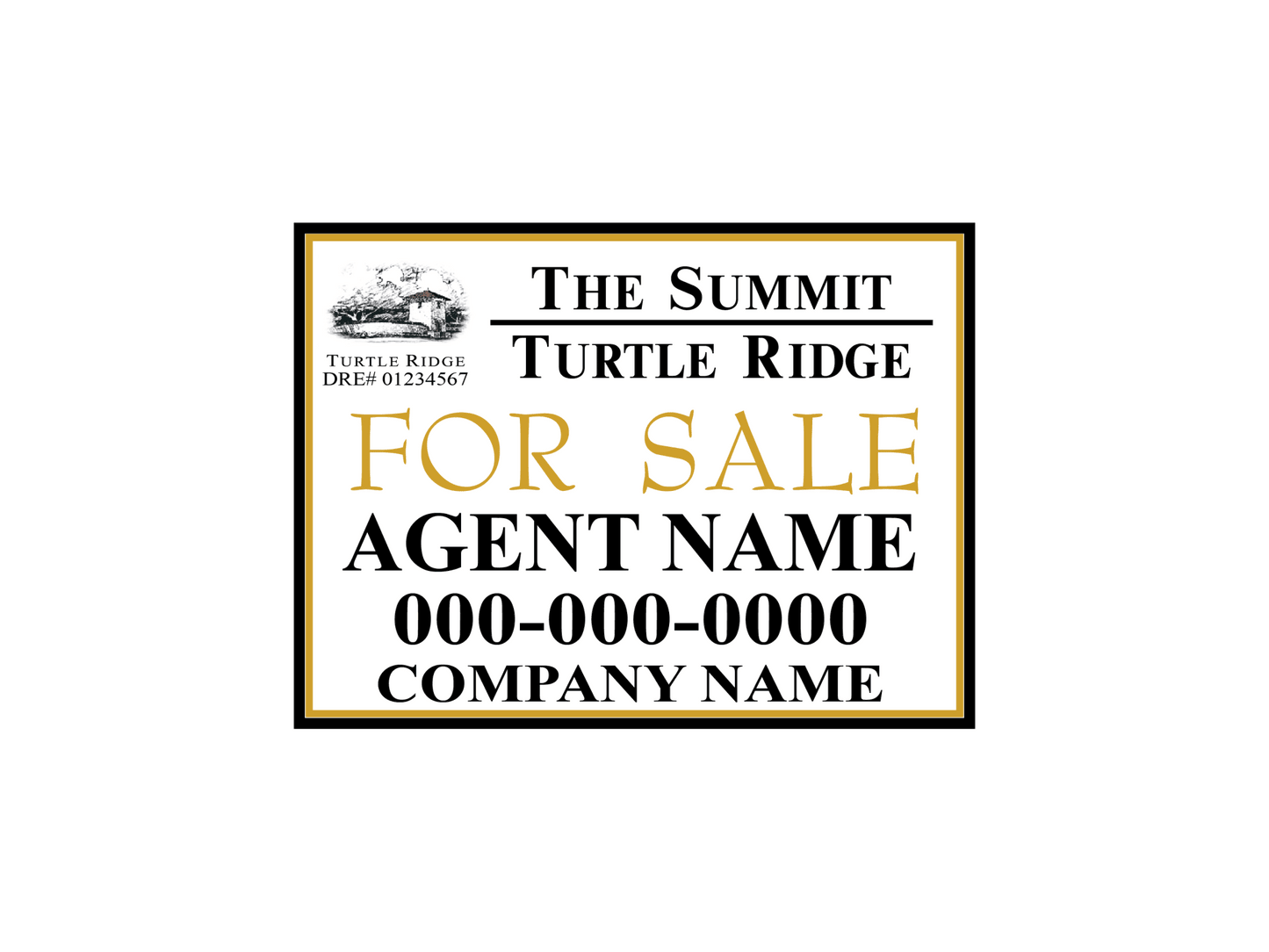 Turtle Ridge Summit - Listing Sign - R.E.S.S. - Real Estate Signs & Services