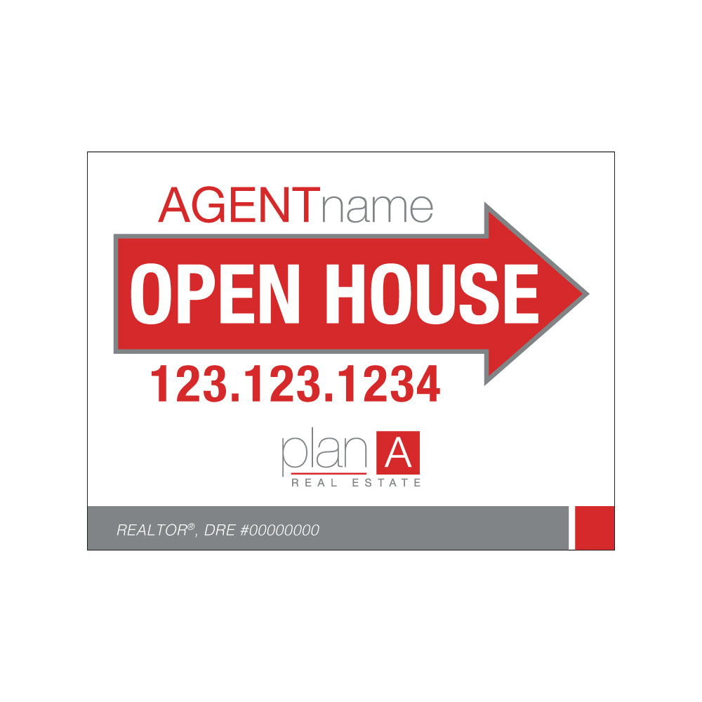 Plan A Real Estate - Open House Signs | 24x18