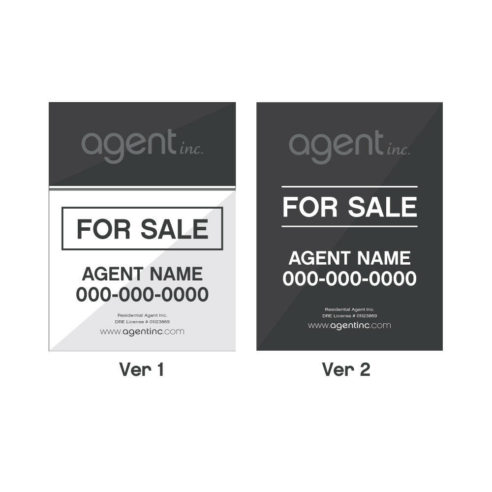 Agent Inc Listing Sign 24" x 18"