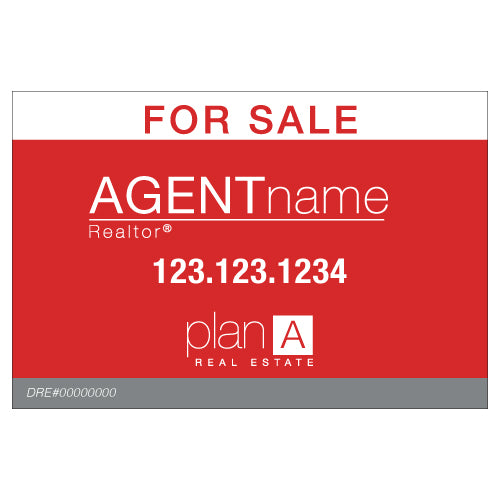 Plan A Real Estate Listing Sign 24" x 36"
