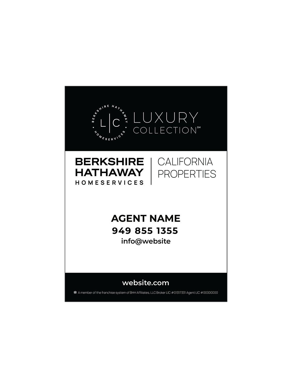 Berkshire Hathaway Luxury Collection - Listing Sign | 24x32