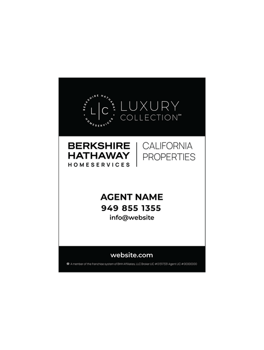 Berkshire Hathaway Luxury Collection - Listing Sign | 24x32