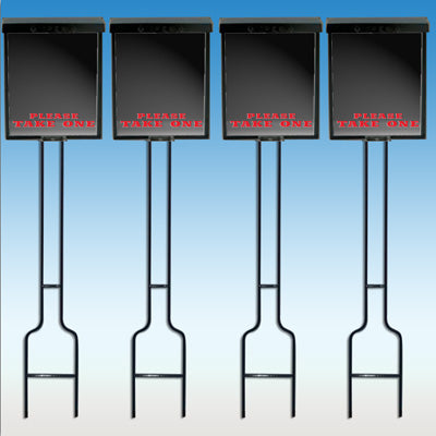 Brochure Box - With Black Stake