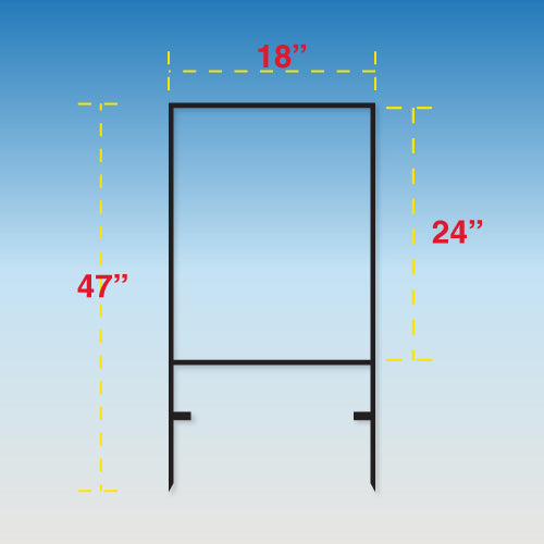 Double Stake Frame 24X18 Vertical - Black