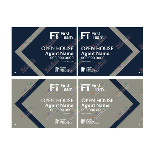 First Team Luxury Portfolio - Open House Signs | 24x18