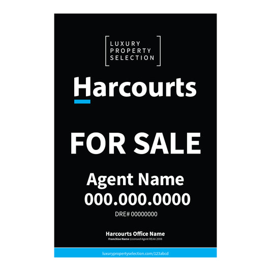 Harcourts Luxury Listing Sign 24x36