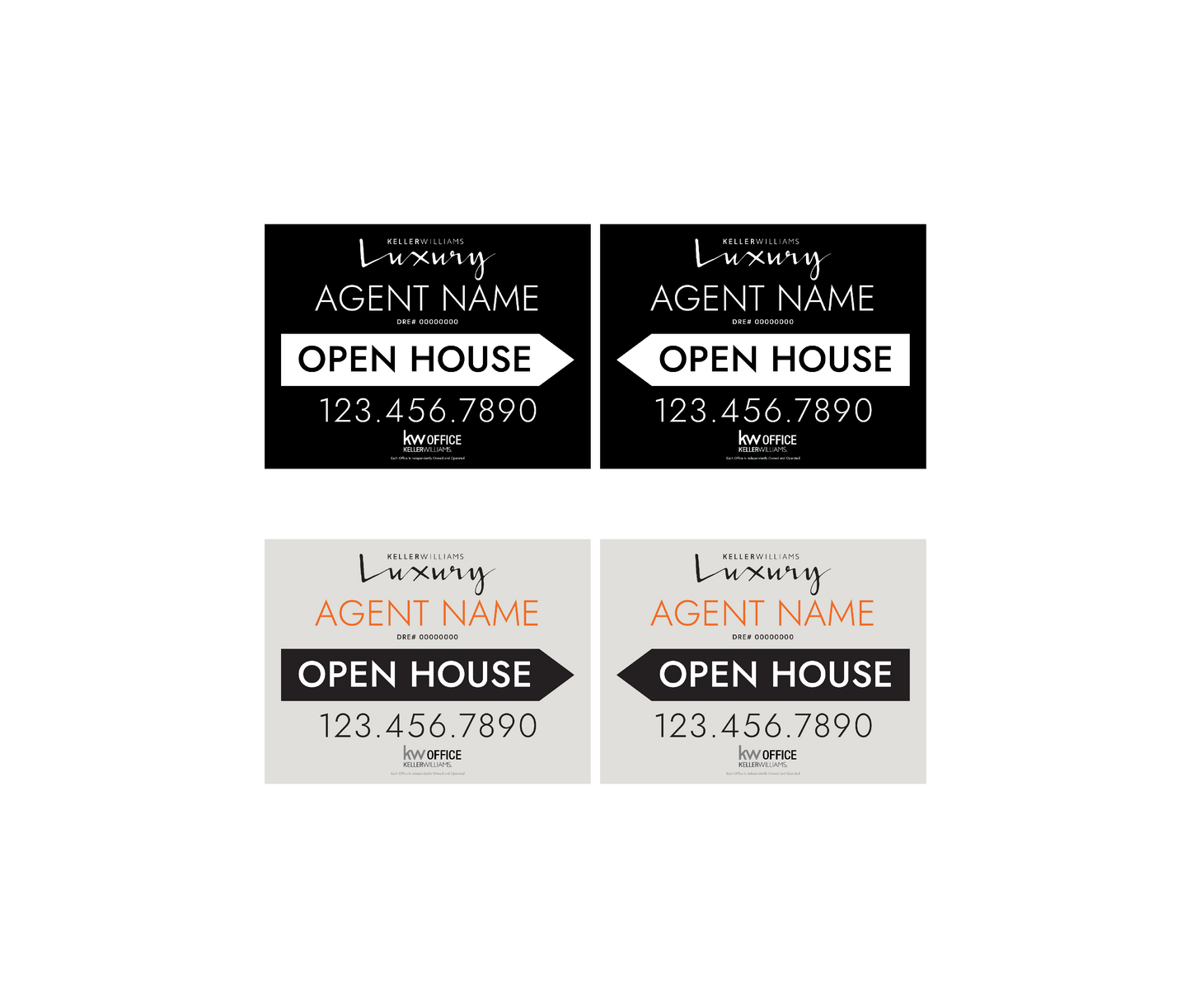 Keller Williams Luxury - Open House Signs | 24x18