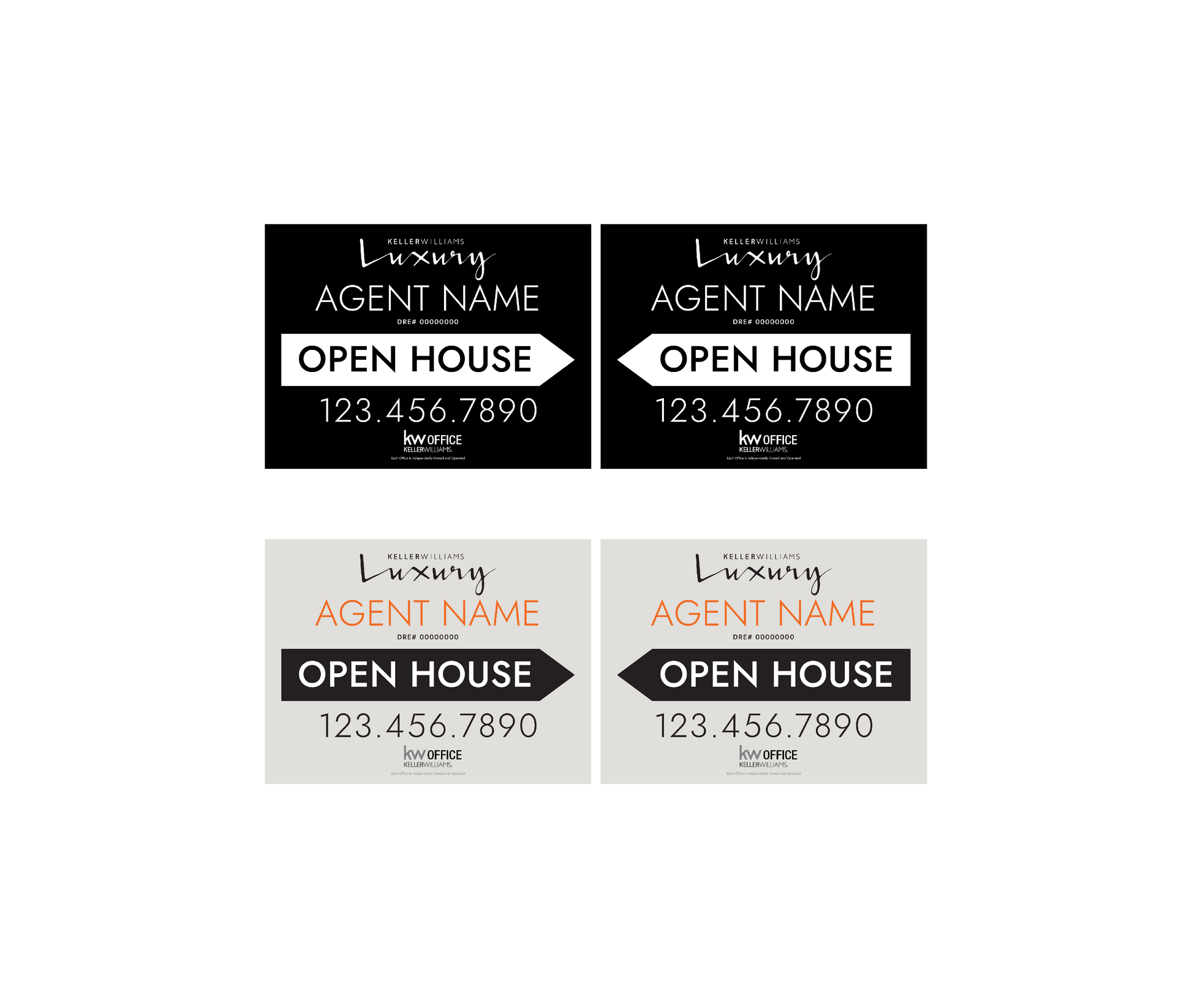 Keller Williams Luxury - Open House Signs | 24x18