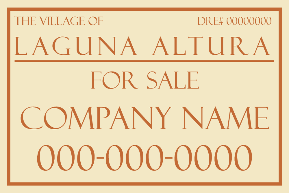 Laguna Altura - Listing Sign