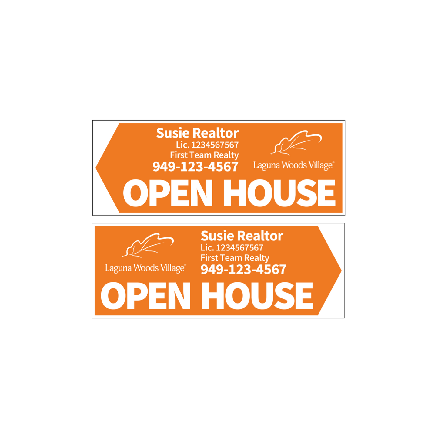 Laguna Woods Village - Open House Signs | 24x9