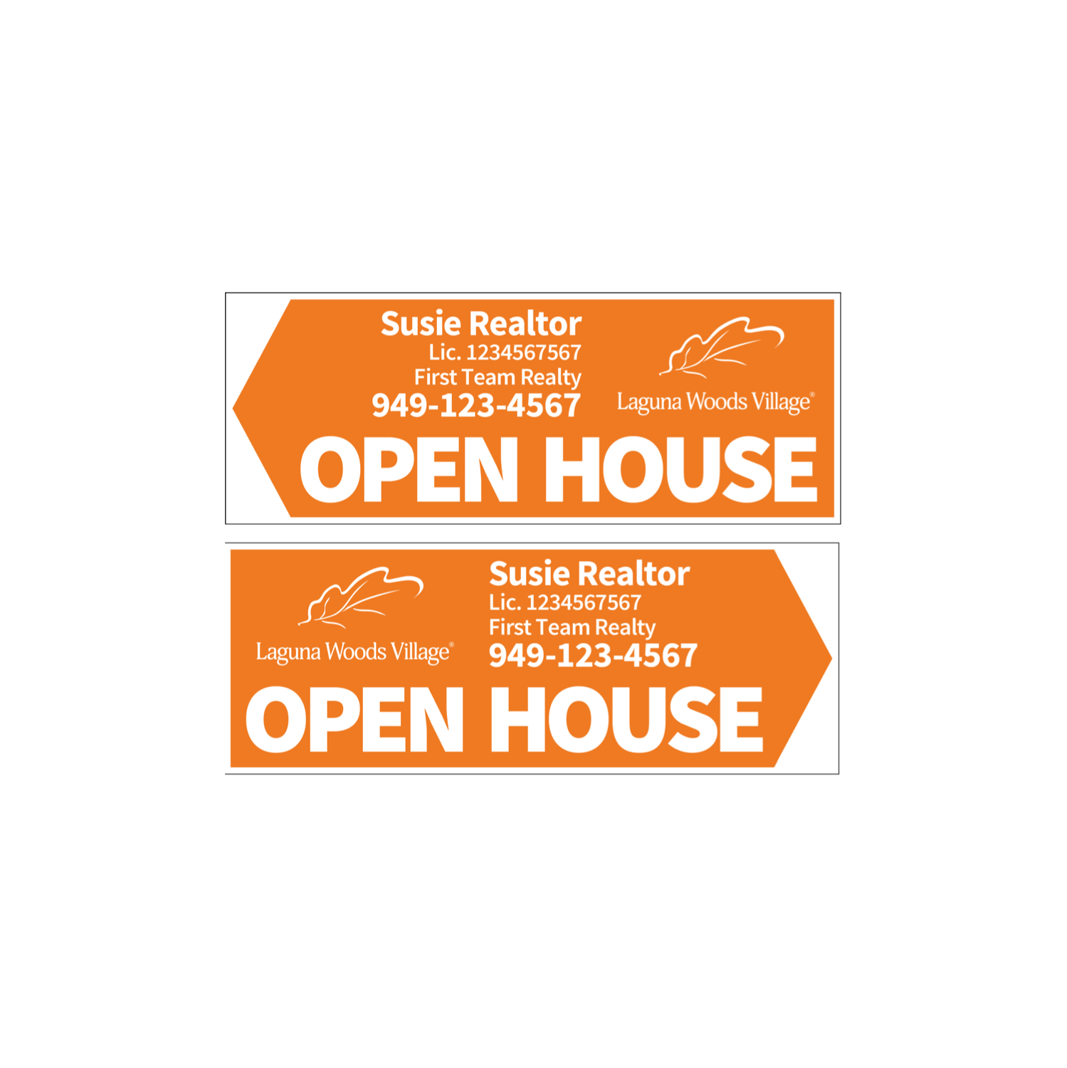 Laguna Woods Village - Open House Signs | 24x9