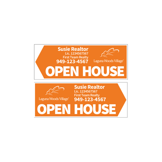 Laguna Woods Village - Open House Signs | 24x9