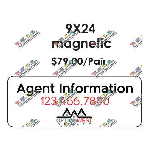 Option West - Car Magnetic Sign | 9x24 (PAIR)