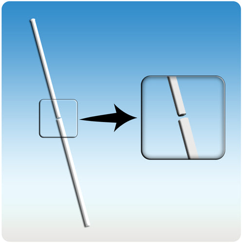 Pennant Flag Pole 6' - White