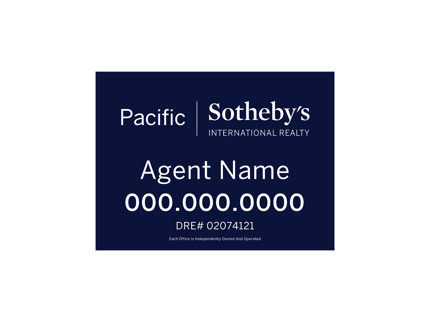 Pacific Sotheby's - Listing Sign | 24x18