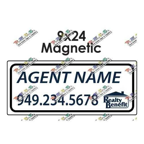 Realty Benefit - Car Magnetic Sign | 9x24 (PAIR)