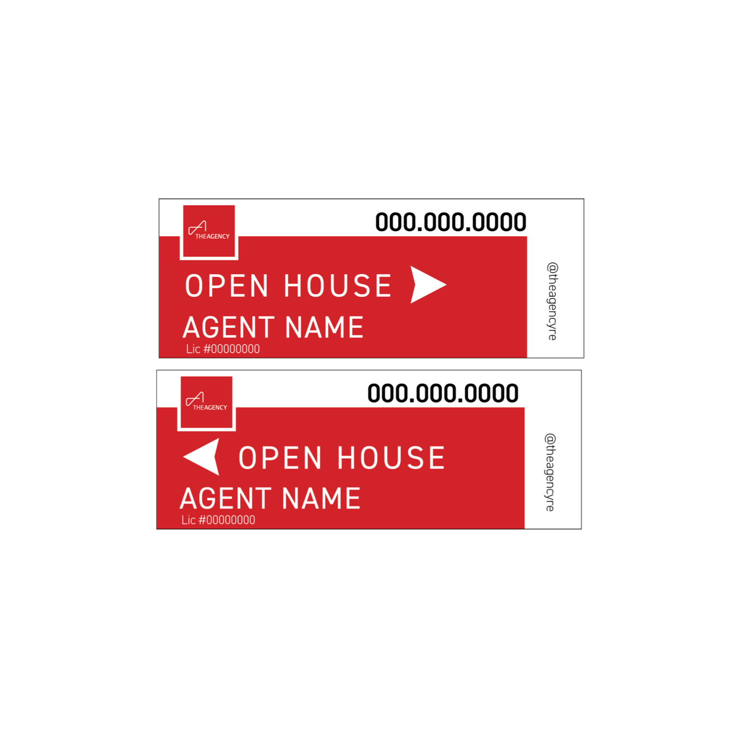 The Agency - Open House Sign | 24x9