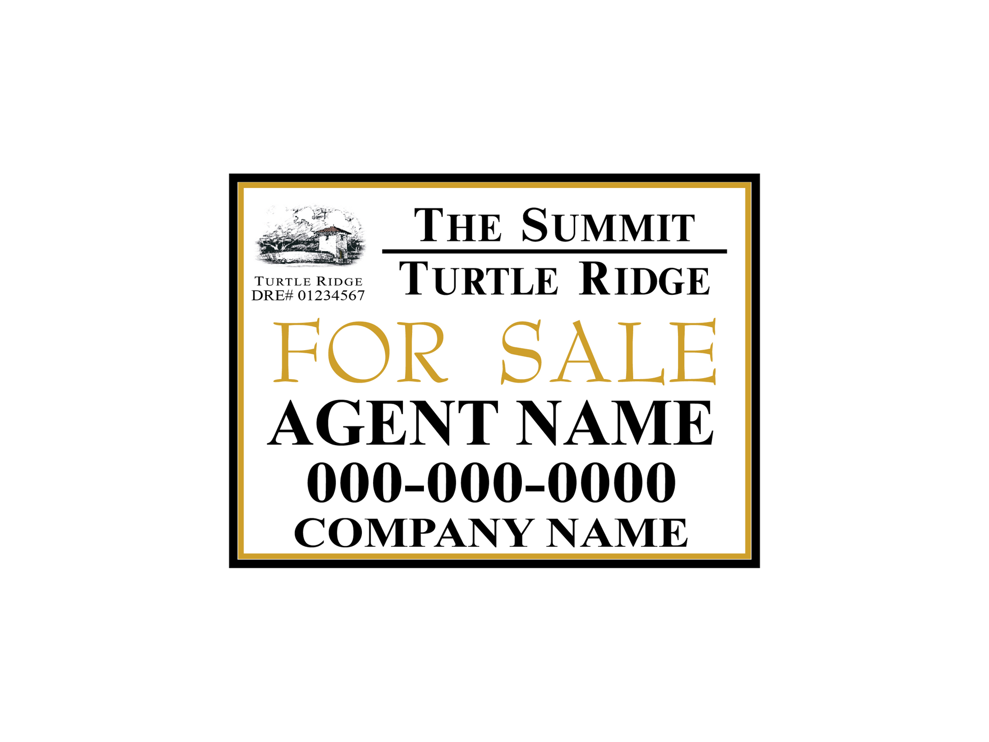 Turtle Ridge Summit - Listing Sign