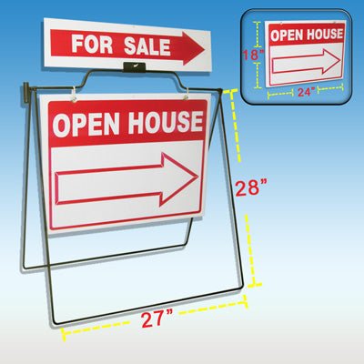 AFRAME 30" Metal - Black - R.E.S.S. - Real Estate Signs & Services