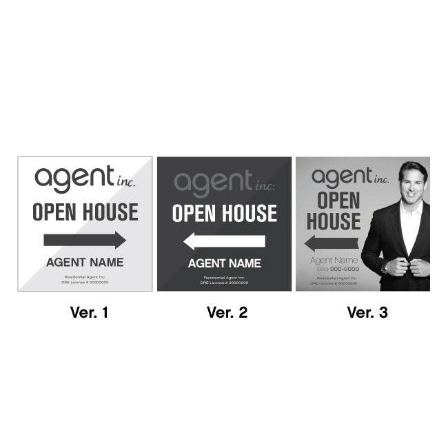Agent Inc - Open House Signs | 14.5" x 14.5" - R.E.S.S. - Real Estate Signs & Services