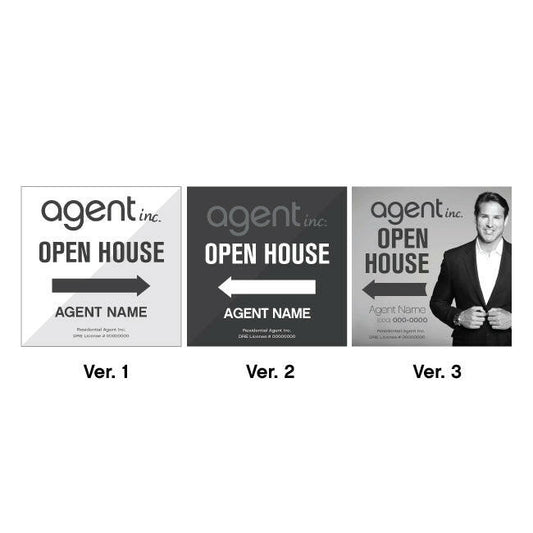 Agent Inc - Open House Signs | 14.5" x 14.5" - R.E.S.S. - Real Estate Signs & Services