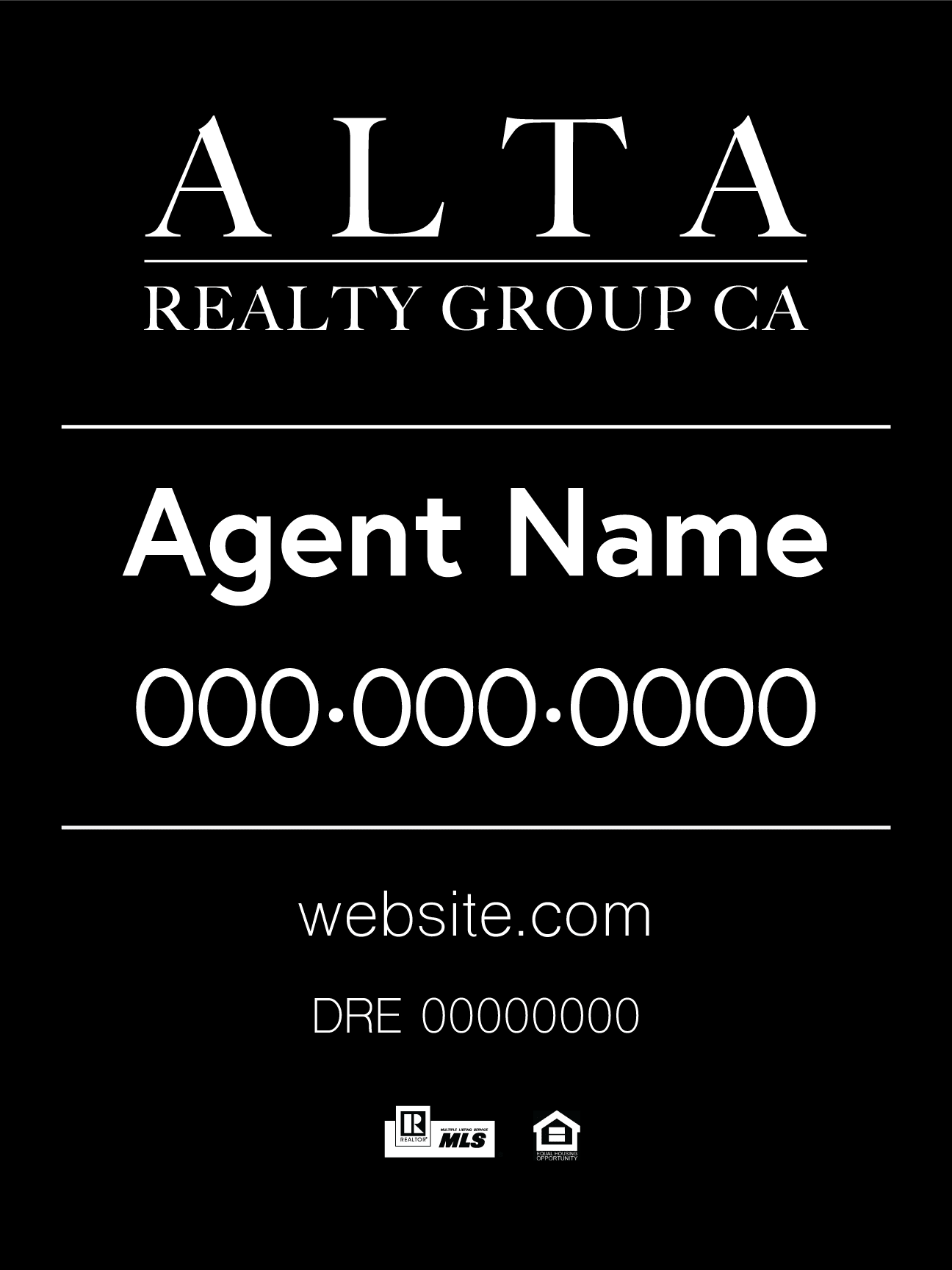 Alta Realty - Listing Signs | 18x24