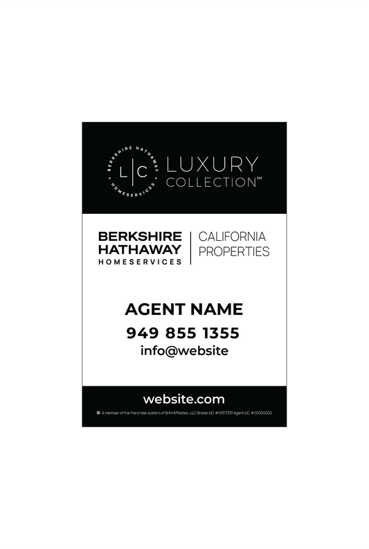 Berkshire Hathaway Luxury Collection - Listing Sign | 12x18 - R.E.S.S. - Real Estate Signs & Services