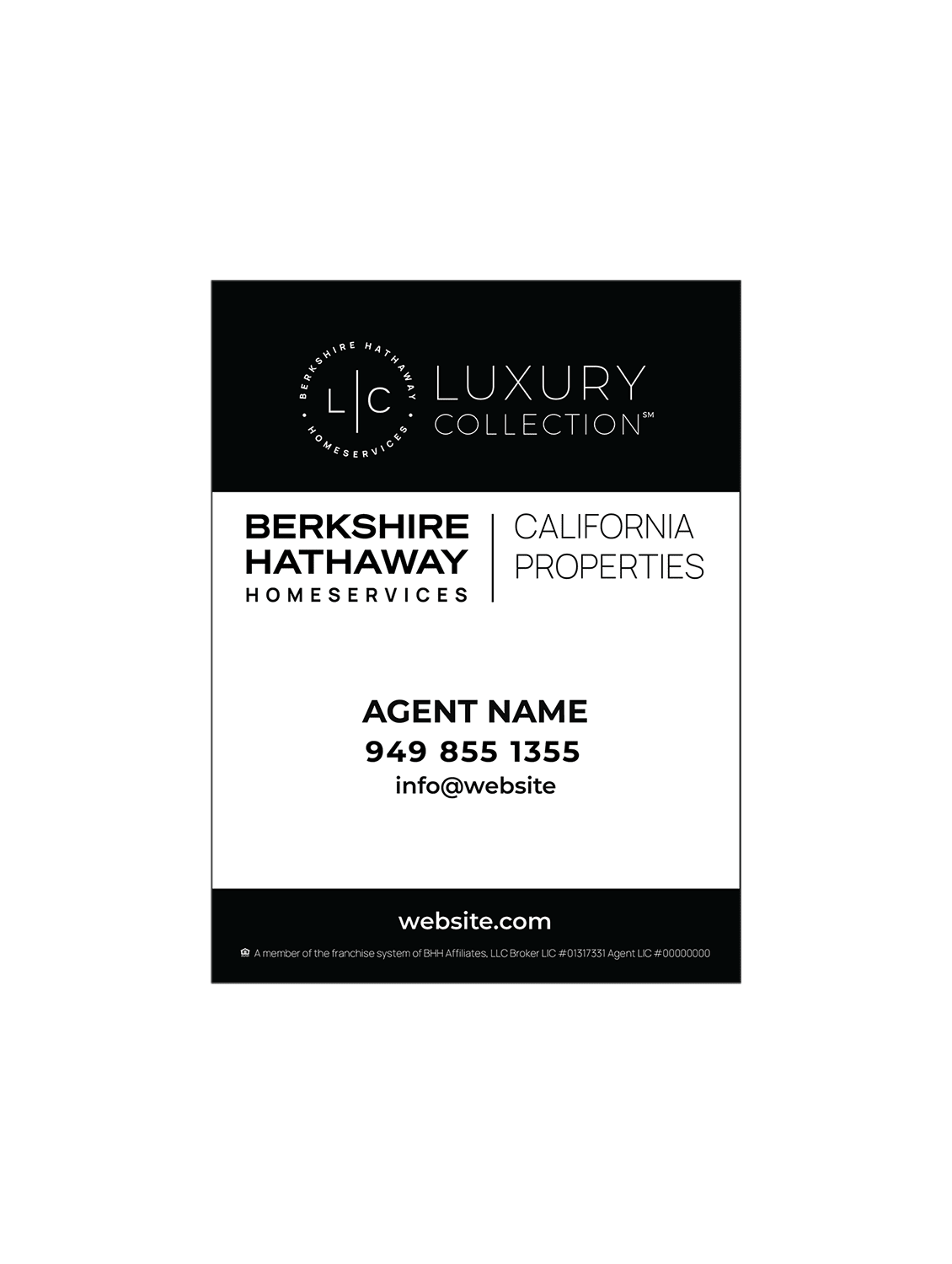Berkshire Hathaway Luxury Collection - Listing Sign | 24x32