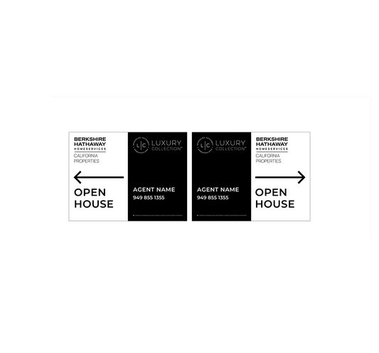 Berkshire Hathaway Luxury Collection - Open House Signs | 24x18 - R.E.S.S. - Real Estate Signs & Services